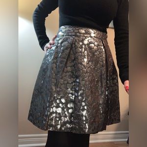 Kate Spade pleated skirt S black & silver